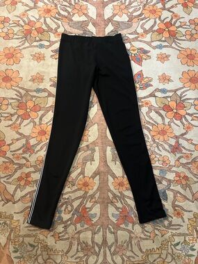 Prospirit Black' Leggings with White Side Stripes